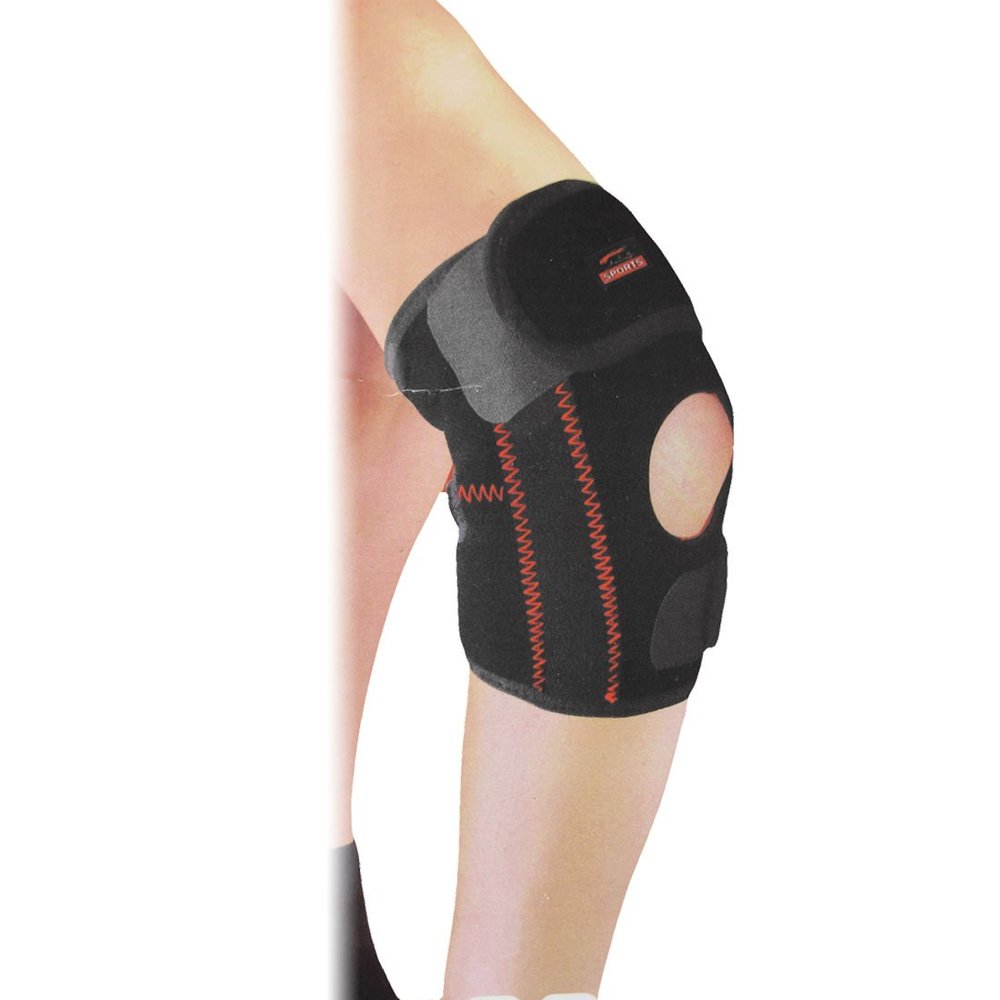 Ruilogod Black and Red Elastic Frhlingsbatterie-Portive Elbow Support with Removable Closure