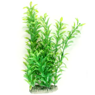 Ruilogod Aquarium Underwater Ornament, Green Grass Plant, 7.5 in. Height