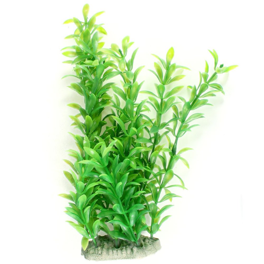 Ruilogod Aquarium Underwater Ornament, Green Grass Plant, 7.5 in. Height
