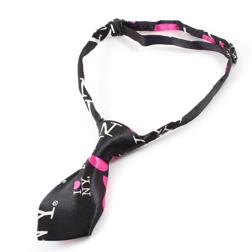 Ruilogod Love Heart Printed Dog Collar with Bow Tie