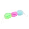 Three-Ball Nylon Mesh Bath and Shower Pouf – Pink, Orange, Yellow view 1