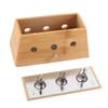 Ruilogod Bamboo Three-Hole Moxibustion Box, Wood Color view 2