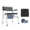 HODAGES Height-Adjustable Commode Chair with Armrests, Folding, A (B) view 1