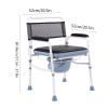 HODAGES Height-Adjustable Commode Chair with Armrests, Folding, A (B) view 3