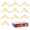 10-Piece Brass Flat Corner Protectors for Boxes and Books view 1