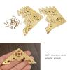 10-Piece Brass Flat Corner Protectors for Boxes and Books view 2