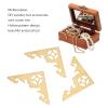 10-Piece Brass Flat Corner Protectors for Boxes and Books view 3