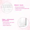 Ruilogod Acrylic Makeup Organizer with Lid, 3-Tier Top-and-Bottom Set view 3