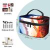 Baseball Makeup Bag, Portable Travel Cosmetic Case view 2