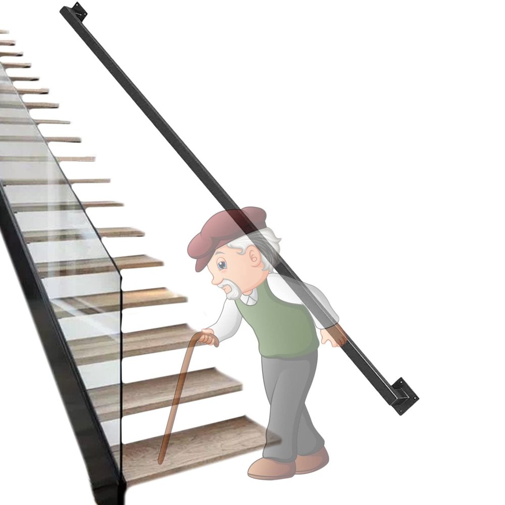 LILANAI Handrail for Stairs, Bathroom, Hallways and Attics, 1–20 ft
