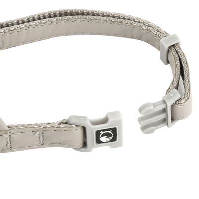 Ruilogod Plastic Dog No-Bark and Bite-Prevention Adjustable Mesh Protective Muzzle, 2S, Gray