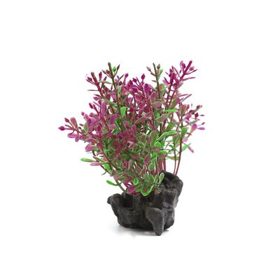 Ruilogod Artificial Purple Leaf Plant Ornament for Fish Tank, 10 x 3 x 11 cm