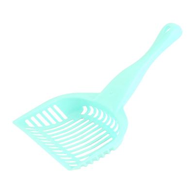 Ruilogod Plastic Non-Slip Grip Cat & Puppy Waste Litter Scoop, Cyan