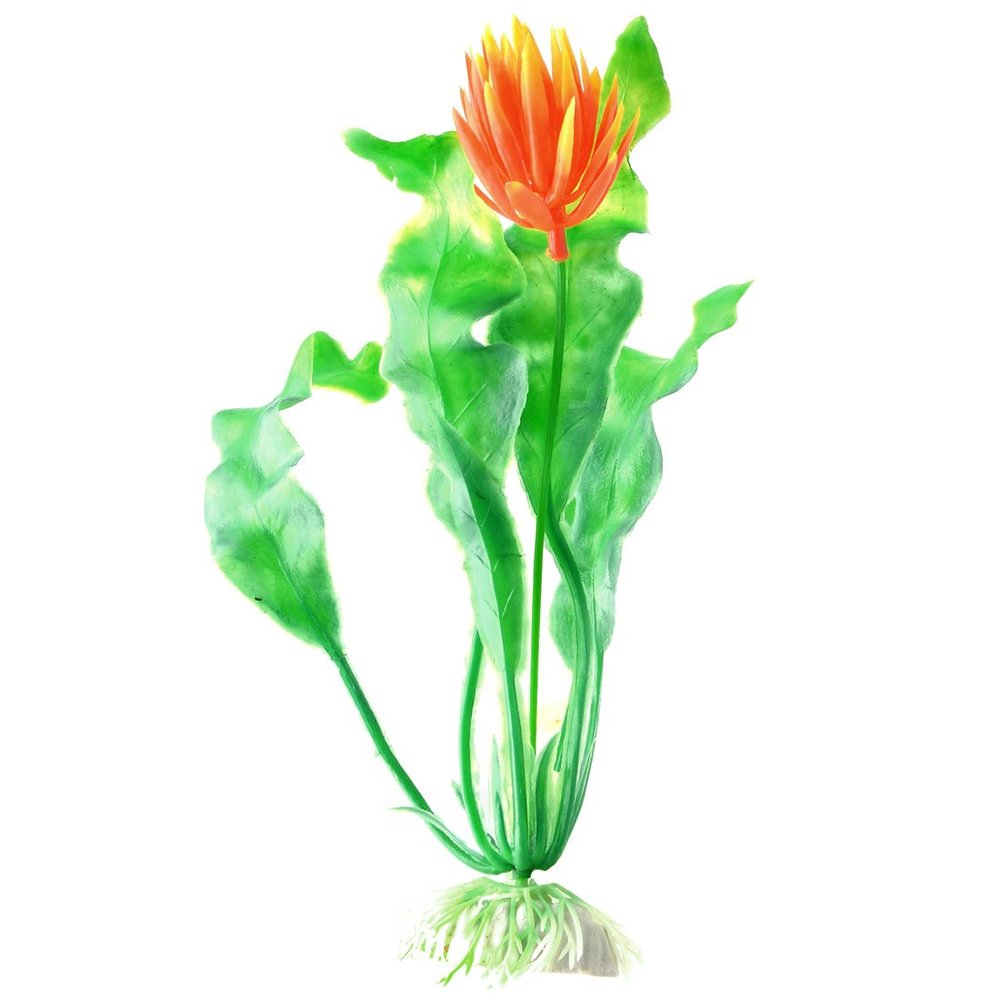 Ruilogod Plastic Aquarium Flower Decor, Simulated Grass Plants, 19 cm Tall, 7 Pieces