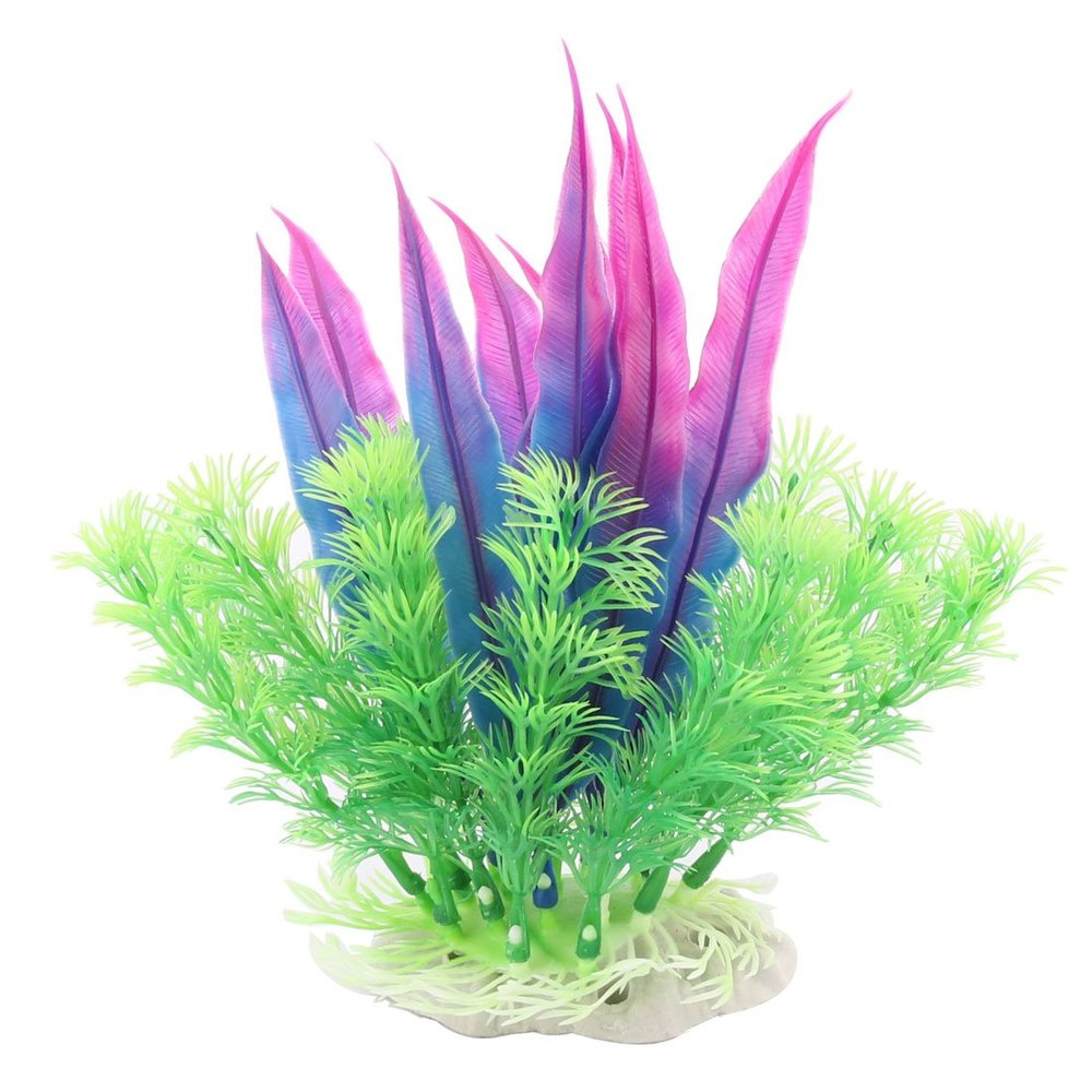 Ruilogod Artificial Underwater Aquarium Plant with Ceramic Base