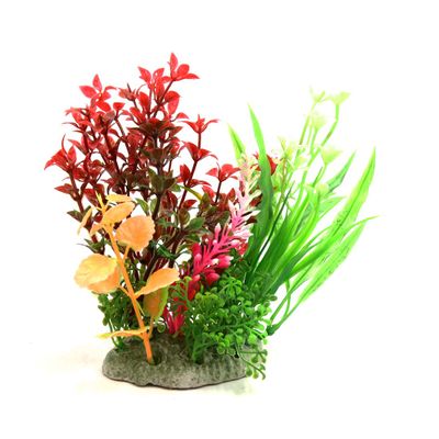 Ruilogod Multicolor Plastic Plant Aquarium Fishbowl Goldfish Betta Tank Landscape Decor Home Ornament