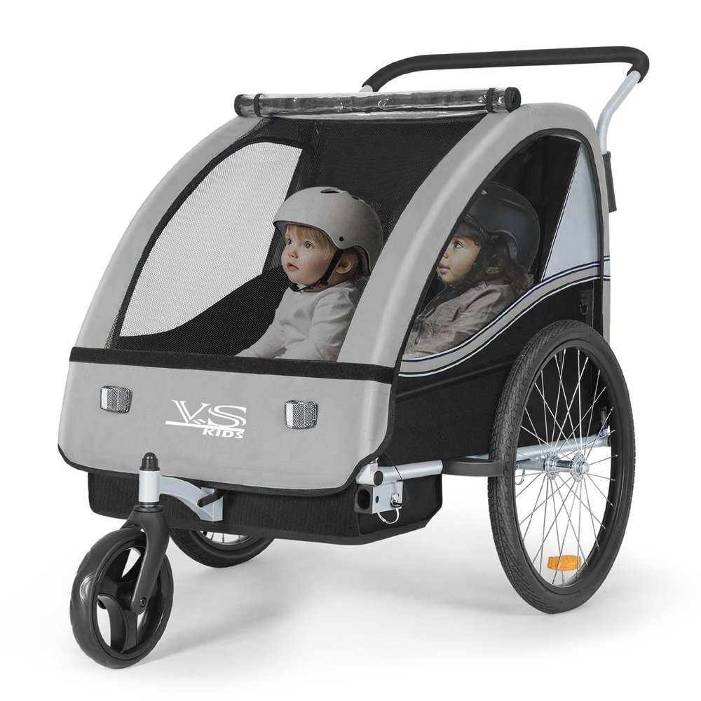 Tiggo VS 2-in-1 Bike Trailer and Stroller, Jogger Set 50202 (Gray)