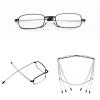 MMOWW Foldable Anti-Blue Light Reading Glasses for Men and Women with Telescopic Arms and Portable Case (Black, +3.5) view 2