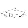 MMOWW Foldable Anti-Blue Light Reading Glasses for Men and Women with Telescopic Arms and Portable Case (Black, +3.5) view 4
