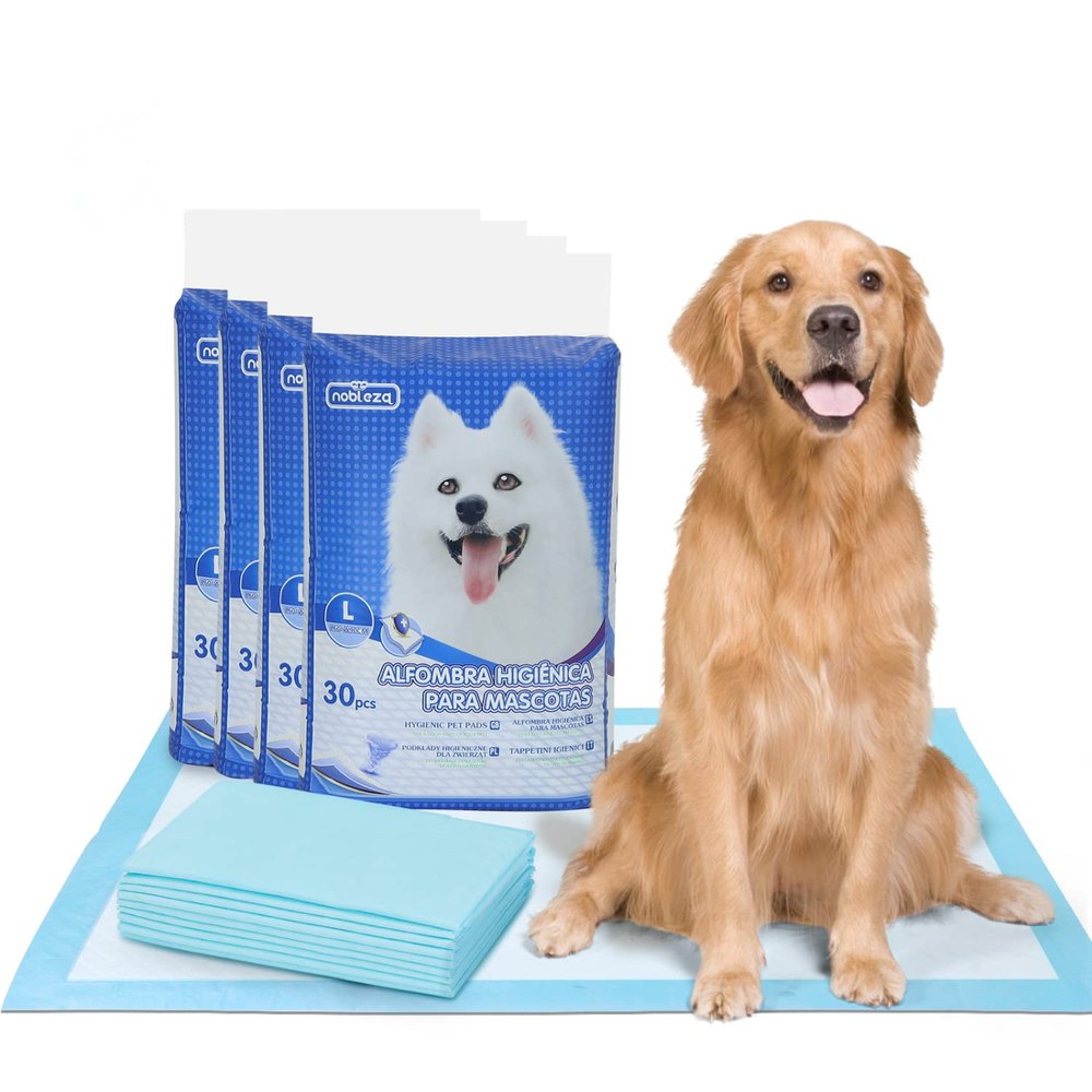 Nobleza - 90-Pack Ultra-Absorbent Dog Training Pads, Puppy Potty Mats, 60 x 90 cm