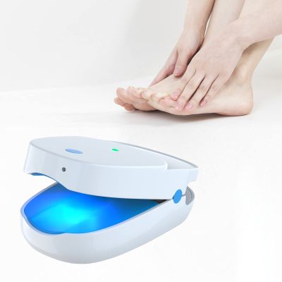 Nail Fungus Laser Treatment Device, Nail Cleaner for Toenails and Fingernails, Onychomycosis Remover for Home Use with 470 nm Blue Light, 660 nm Red Light and 905 nm Infrared Light (White)