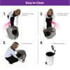 Omega Paw Premium Roll 'n Clean Self-Cleaning Cat Litter Box, Large, Pearl Blue (PR-RA20-1) view 3
