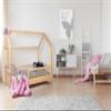 Kids' House Bed with Fall Protection, 90 x 140 cm, Pine Wood Frame view 2