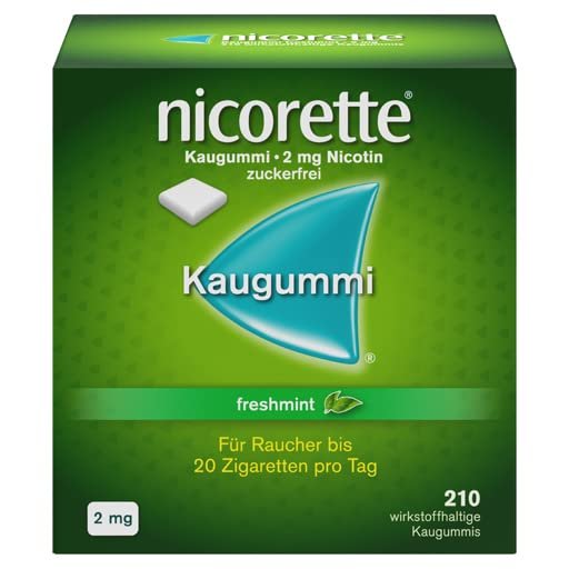 Nicorette 2 mg Freshmint Gum, 210 Pieces