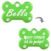 Iberiagifts - Engraved Bone Pet Tag for Small Pets - Blue view 4