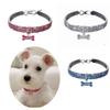 LtuzPet Adjustable Rhinestone Pet Collar with Crystal Bone Pendant view 3