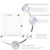 FJYDBTWJ Pet and Child Safety Gate, Pressure-Mounted, 76 cm High, 175–196 cm Wide, White view 2