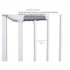FJYDBTWJ Pet and Child Safety Gate, Pressure-Mounted, 76 cm High, 175–196 cm Wide, White view 3