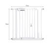 FJYDBTWJ Pet and Child Safety Gate, Pressure-Mounted, 76 cm High, 175–196 cm Wide, White view 4
