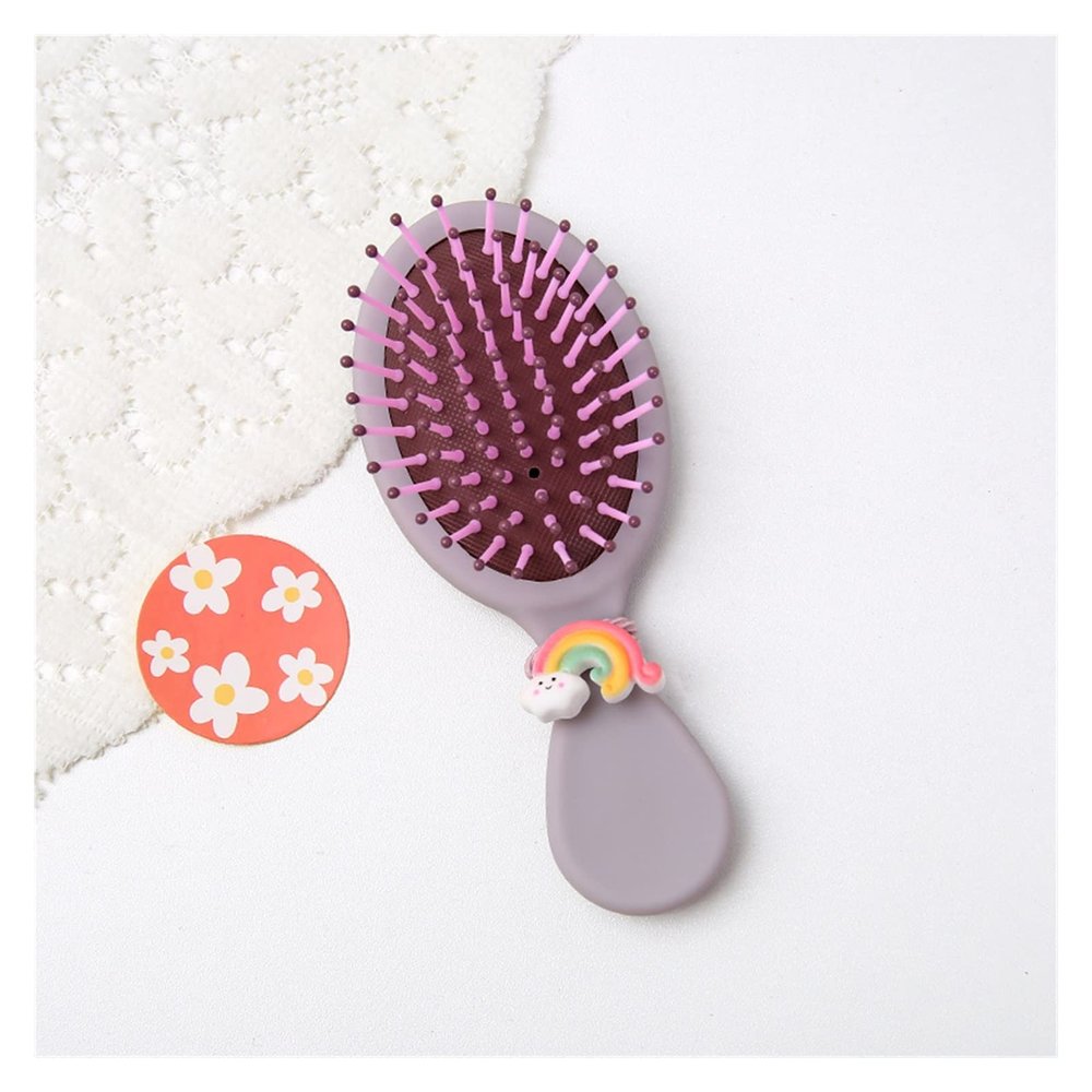 WERWER Cartoon Air Cushion Hair Comb, Purple 1