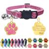 Uiopa Personalized Cat Collar with Sparkling Tags (Pink) view 1