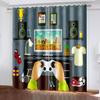 Xisnuient Kids' Blackout Curtains with Cartoon Dinosaur, Fox and Zoo Pattern, Gray, 117 x 137 cm view 2