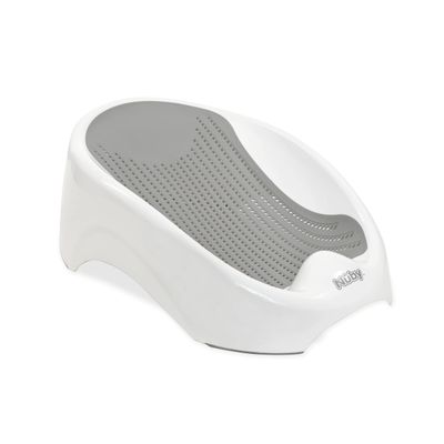 Nuby Ergonomic Bath Support for Newborns, Non-Slip, From Birth, Gray