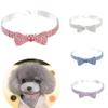 LtuzPet Rhinestone Pet Collar with Bow, Adjustable view 2