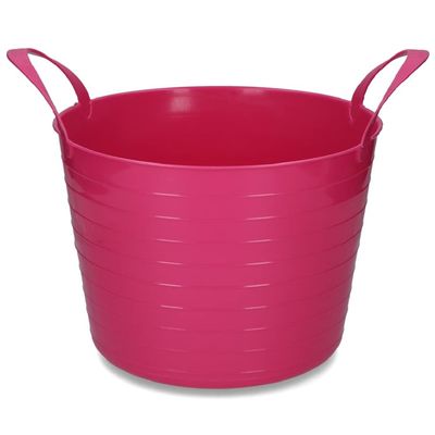 Vplast Horse Accessory V-Trug Flexi Bucket, Pink, 40 L