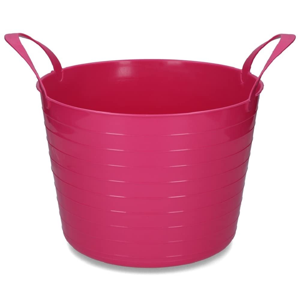 Vplast Horse Accessory V-Trug Flexi Bucket, Pink, 40 L
