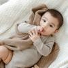 Bleu La La Organic Knit Receiving Swaddle Blanket, Mocha view 4