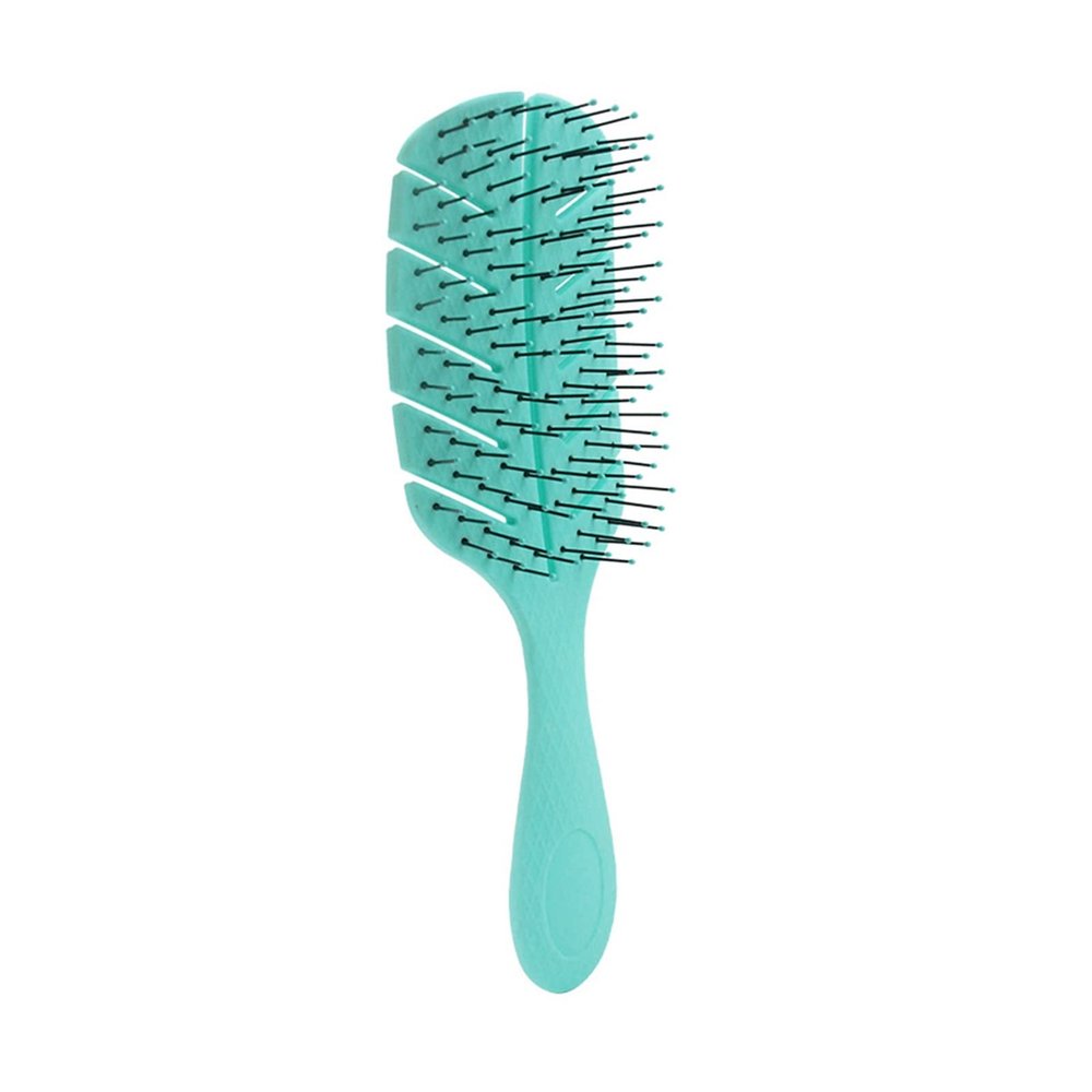 WERWER Relaxing Elastic Portable Hair Comb and Scalp Brush for Wet and Wavy Hair, Blue