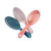 WERWER Relaxing Elastic Portable Hair Comb and Scalp Brush for Wet and Wavy Hair, Blue view 3