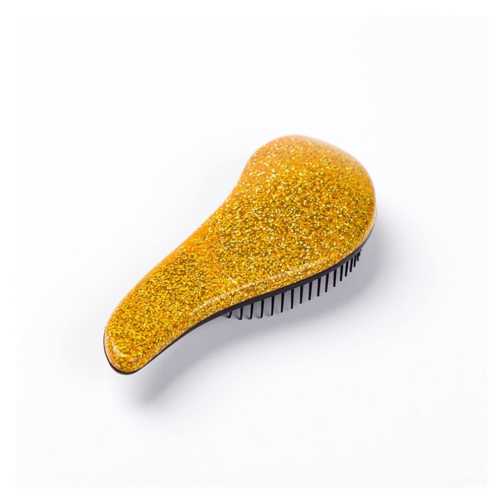 WERWER 1-Piece Magic Handle Hair Comb, Gold