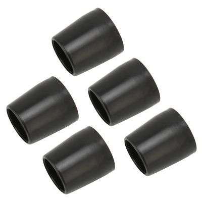 5-Pack Cane Tips, Non-Slip Rubber Replacement Tips for Walking Canes and Rollators, Fits Folding Tubes, Durable, 19 mm/22 mm Diameter