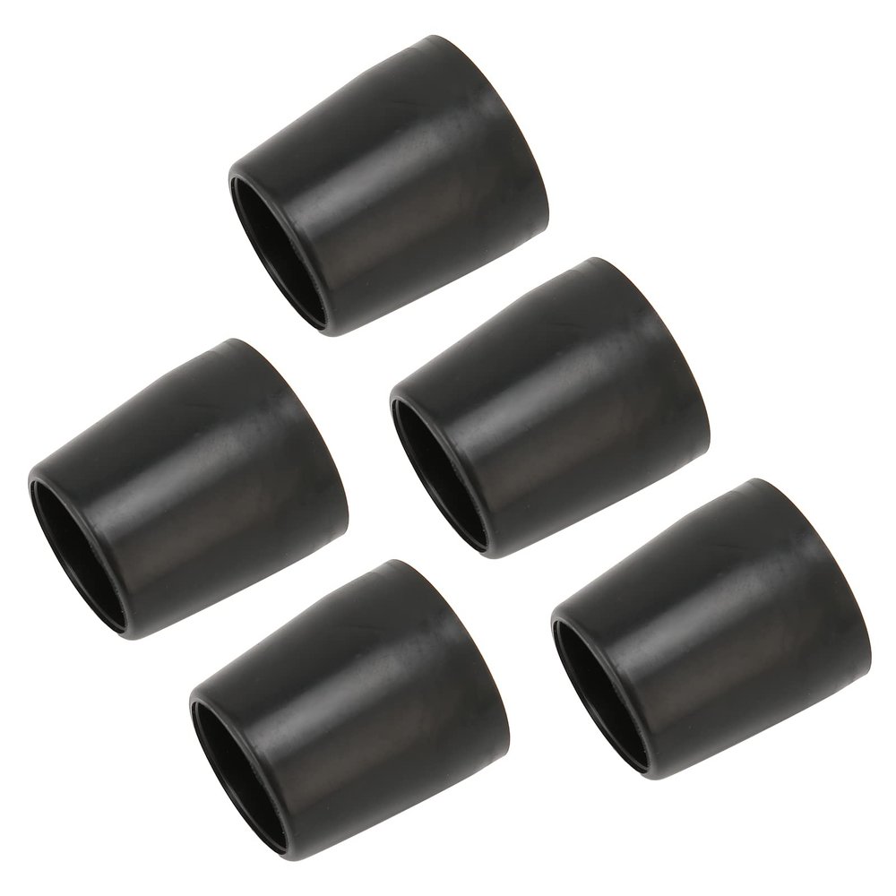 5-Pack Cane Tips, Non-Slip Rubber Replacement Tips for Walking Canes and Rollators, Fits Folding Tubes, Durable, 19 mm/22 mm Diameter