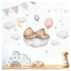 Little Deco Bear on Cloud Wall Sticker with Teddy Bear and Balloons, Nursery Decor DL871-6 view 1