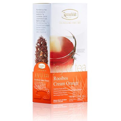 Ronnefeldt Rooibos Cream Orange "Joy of Tea" Herbal Tea with Orange Cream Flavor, 15 Tea Bags, 45 g, Pack of 6