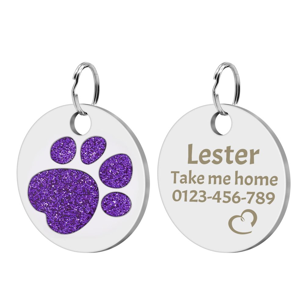 Uiopa Personalized Pet ID Tag, 2 Pieces