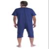 FERRUCCI COMFORT Cotton Senior Pajamas, Short Sleeves and Shorts, Navy Blue, XL view 3
